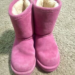 BearPaw Pink Suede Boots